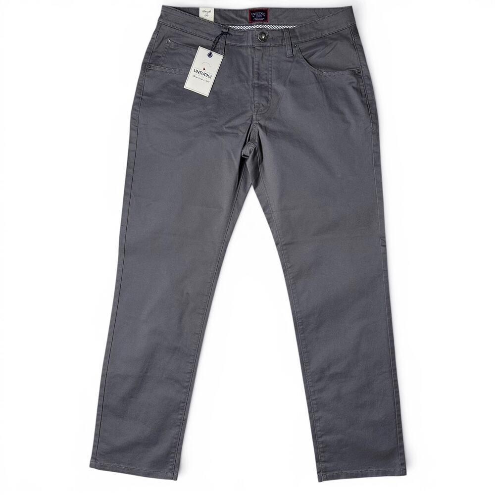 Untuckit Don Santiago Pants Mens Size 32x30 Dark Gray Straight Fit Chino NWT